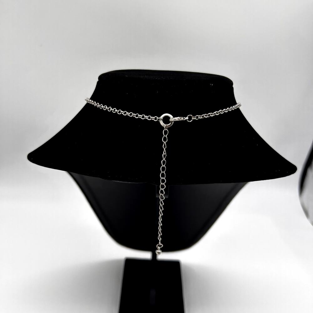 Vintage Rhinestone Bib Necklace Champagne Crystal Style Silver Tone Jewelry - Picture 4 of 6